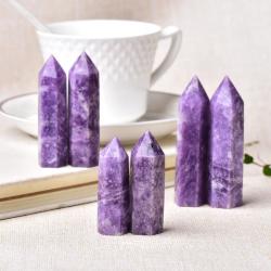 Lapidolit-Obelisk: Heilturm und Dekoration aus violettem Kristall
