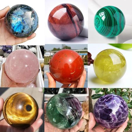 Kaplan Gözü ve Ametist Kristal Küreler | Reiki Şifa, Kehanet