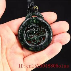 Jade-Phönix-Anhänger-Halskette - Authentisches chinesisches Amulett