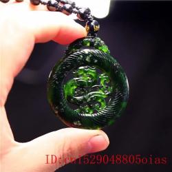 Jade-Phönix-Anhänger-Halskette - Authentisches chinesisches Amulett