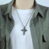 Collier croix nœud celtique nordique | Pendentif vintage pour homme