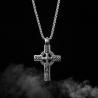 Collier croix nœud celtique nordique | Pendentif vintage pour homme