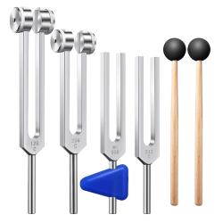 Stimmgabelset (128–528 Hz) für Klangheilung und Chakra-Massage