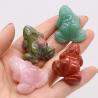 Healing Crystal Frog Figurine | Rose Quartz & Opal | Home Decor
