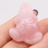 Healing Crystal Frog Figurine | Rose Quartz & Opal | Home Decor