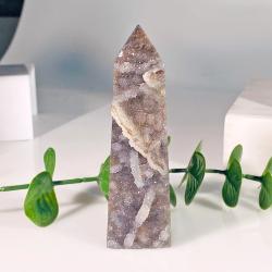 Natürlicher Druzy-Sphalerit-Turm: Komplexe Kristallenergie