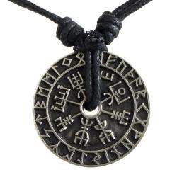 Vintage Rune Pusula Kolye - Erkekler İçin Kolye Ucu Muska