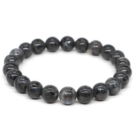 Bracelets en labradorite et larvikite | Cristaux de guérison, bijoux pour couples