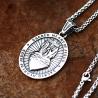 Vintage Sacred Heart Necklace - 316L Stainless Steel Pendant