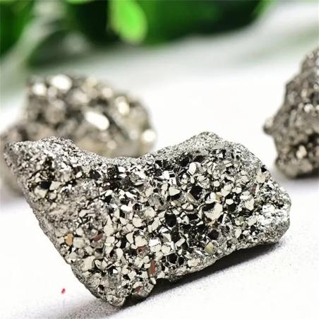 Pyrite Crystal Cluster: Natural Raw Stone Energy Decor