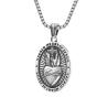 Vintage Sacred Heart Necklace - 316L Stainless Steel Pendant