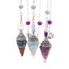 Pendolo di cristallo dei 7 chakra | Gioielli per la guarigione tramite rabdomanzia e Reiki