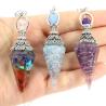 Pendolo di cristallo dei 7 chakra | Gioielli per la guarigione tramite rabdomanzia e Reiki