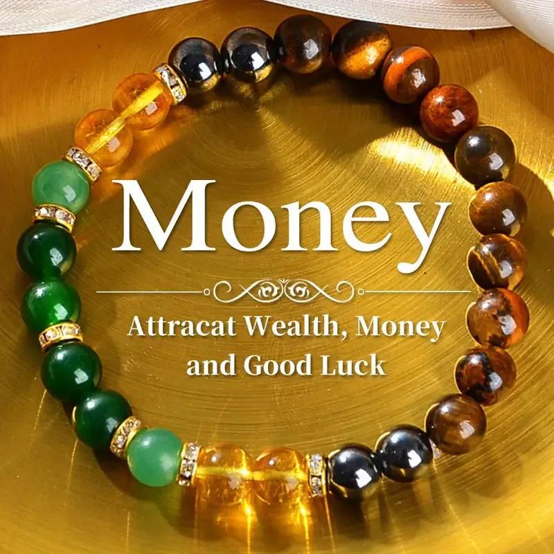 Balancing Chakra Bracelet: Tiger Eye, Aventurine & Citrine