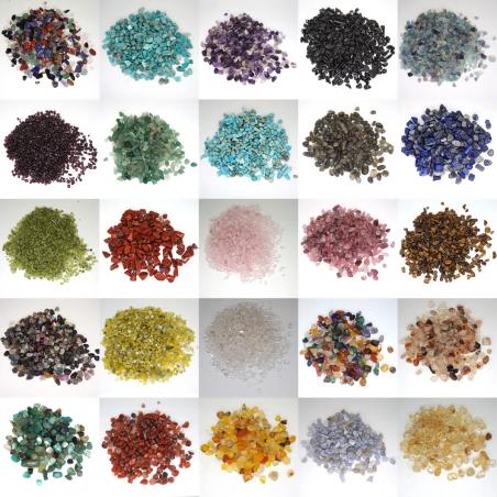 Getrommelter Kristallkies und Achat für Reiki und Dekoration