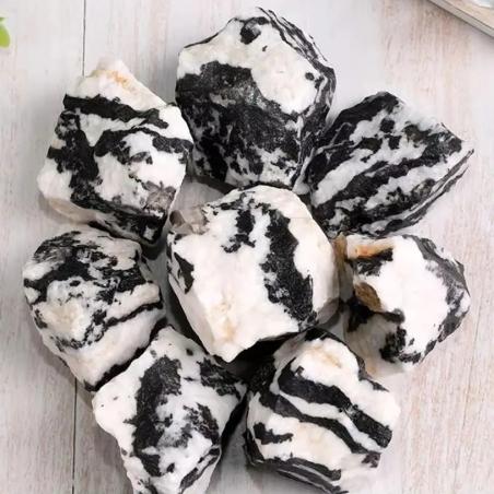 Pietra naturale di zebra: cristallo curativo grezzo per diffusori e decorazioni