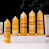 Tour de calcite jaune : Énergie positive et décoration intérieure dynamique