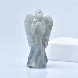Statue d'ange en quartz fraise naturel - Feng Shui et Reiki