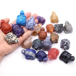 Statue de tortue en améthyste : Décoration en cristal de guérison Reiki