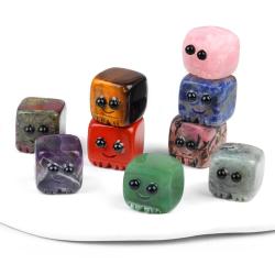 Cube sculpté en améthyste : Cadeau de soin Reiki et de décoration intérieure