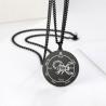 Collier pendentif clé de Salomon - Amulette vintage en acier inoxydable