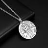 Collier pendentif clé de Salomon - Amulette vintage en acier inoxydable