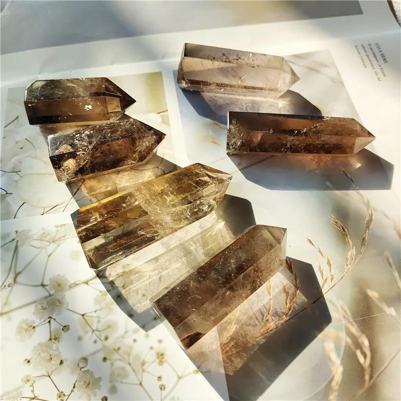 Zauberstabspitzen aus Rauchquarz: Natürliche Heilkristalle & Dekoration