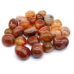 Pierres roulées d'agate de feu naturelle - Cristaux de guérison et décoration