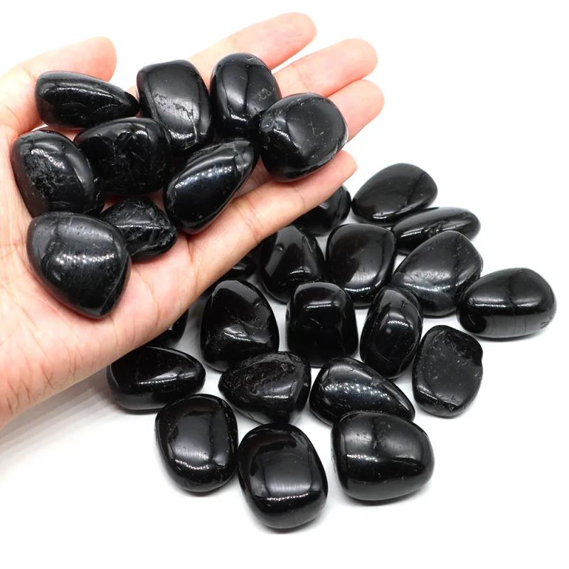 Pierre roulée de tourmaline noire - Guérison Reiki et décoration naturelle