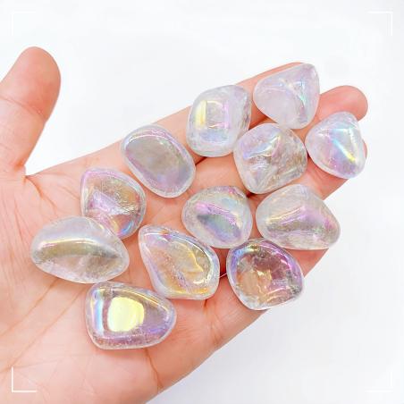 Cristalli di quarzo trasparente con glitter galvanici - Reiki Guarigione e Casa ...