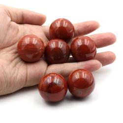 Kırmızı Jasper Masaj Topu | Reiki Şifa ve Ev Dekorasyonu Küresi