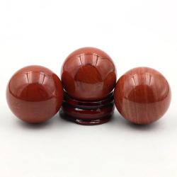 Kırmızı Jasper Masaj Topu | Reiki Şifa ve Ev Dekorasyonu Küresi