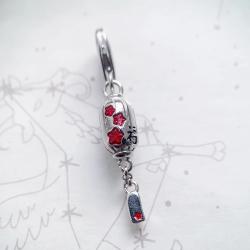 Sterling Silver Lantern Charm | Lucky Dangle Pendant for Women