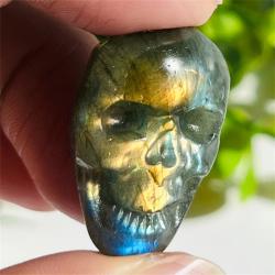 Teschio di labradorite: cristalloterapia mistica e decorazione