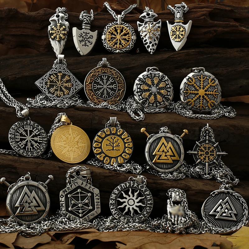 Wikinger-Runen-Amulett-Anhänger | Schmuck aus Edelstahl