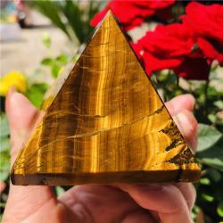 Tigerauge-Pyramidenspitze: Natürlicher Heilkristall