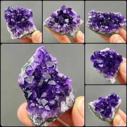 Amas de cristaux d'améthyste - Énergie de guérison naturelle et décoration