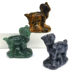 Handgeschnitzte Ziegenquarz-Kristallstatuen | Feng Shui & Chakra