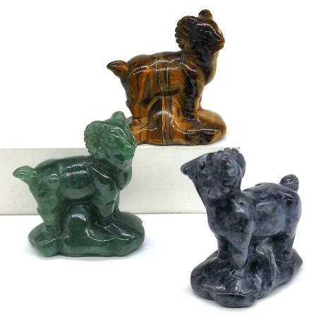 Handgeschnitzte Ziegenquarz-Kristallstatuen | Feng Shui & Chakra