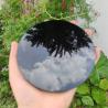 Miroir de décoration et de divination en cristal d'obsidienne | Propriétés curatives