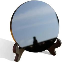 Miroir de décoration et de divination en cristal d'obsidienne | Propriétés curatives