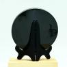Miroir de décoration et de divination en cristal d'obsidienne | Propriétés curatives