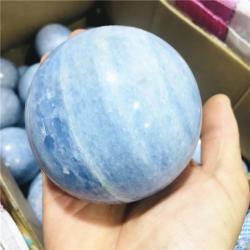 Sfera di cristallo di calcite blu | Quarzo naturale per Reiki e guarigione