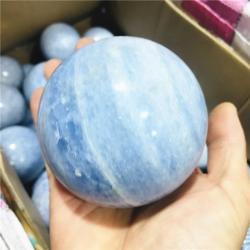 Blaue Calcit-Kristallkugel | Natürlicher Quarz für Reiki & Heilung