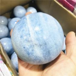 Blaue Calcit-Kristallkugel | Natürlicher Quarz für Reiki & Heilung