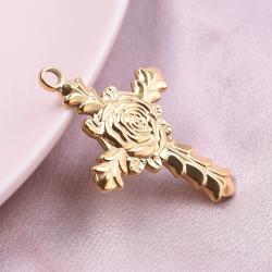 Vergoldete Kreuz- und Ankh-Anhänger | DIY-Schmuckzubehör