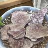 Tranche de lépidolite naturelle : cristal brut pour le Reiki et les chakras