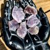 Tranche de lépidolite naturelle : cristal brut pour le Reiki et les chakras