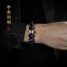 Blaues Tigeraugen-Armband für Herren | Sternzeichen- und Buddha-Perlen