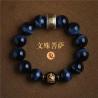 Blaues Tigeraugen-Armband für Herren | Sternzeichen- und Buddha-Perlen